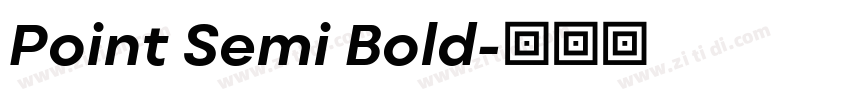 Point Semi Bold字体转换